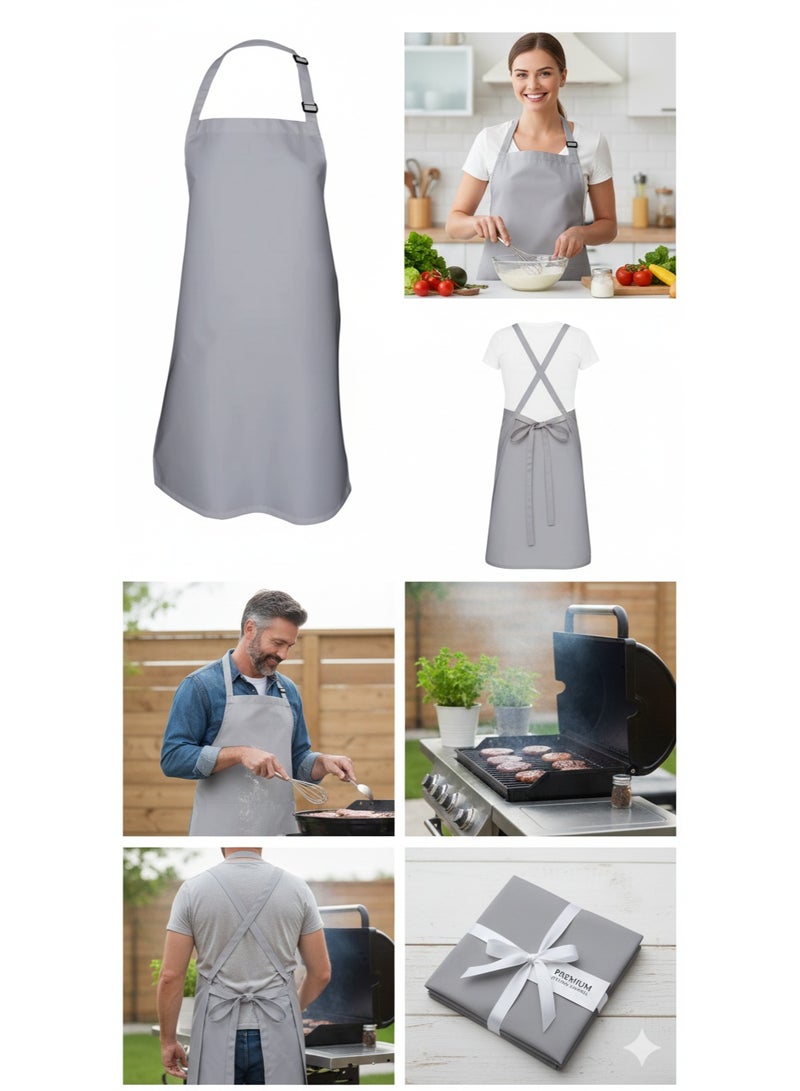 Kitchen Cooking Apron for Men & Women | Adjustable Bib Apron with Front Pocket | Durable Fabric for Home Cooking, Baking, BBQ & Cleaning - Image 3